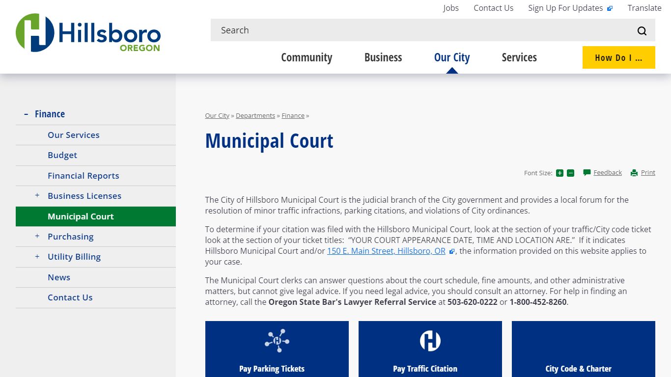 Municipal Court | City of Hillsboro, OR